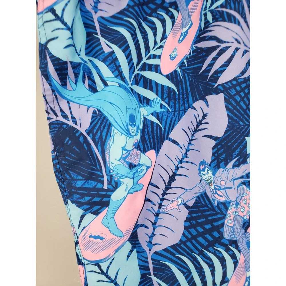 NEW Men's XL Batman Joker‎ Swim Trunks 7